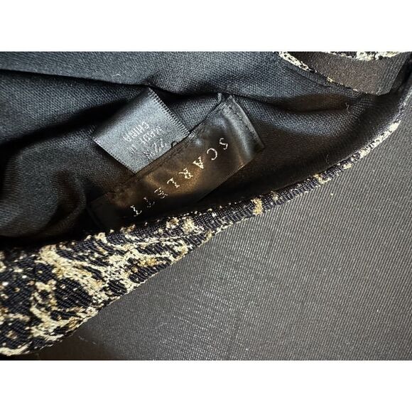 Scarlett Women's Plus 22W Dress Black Sheer Gold Glitter Party Formal Cheetah - Picture 8 of 8